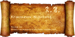 Kracsunov Nikolett névjegykártya